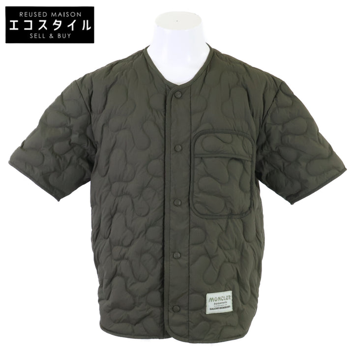 MONCLER モンクレール GENIUS x SALEHE BEMBURY 23AW CAMICIA ナイロン バックプリント ショートスリーブキルティングダウンジャケット ジャケット