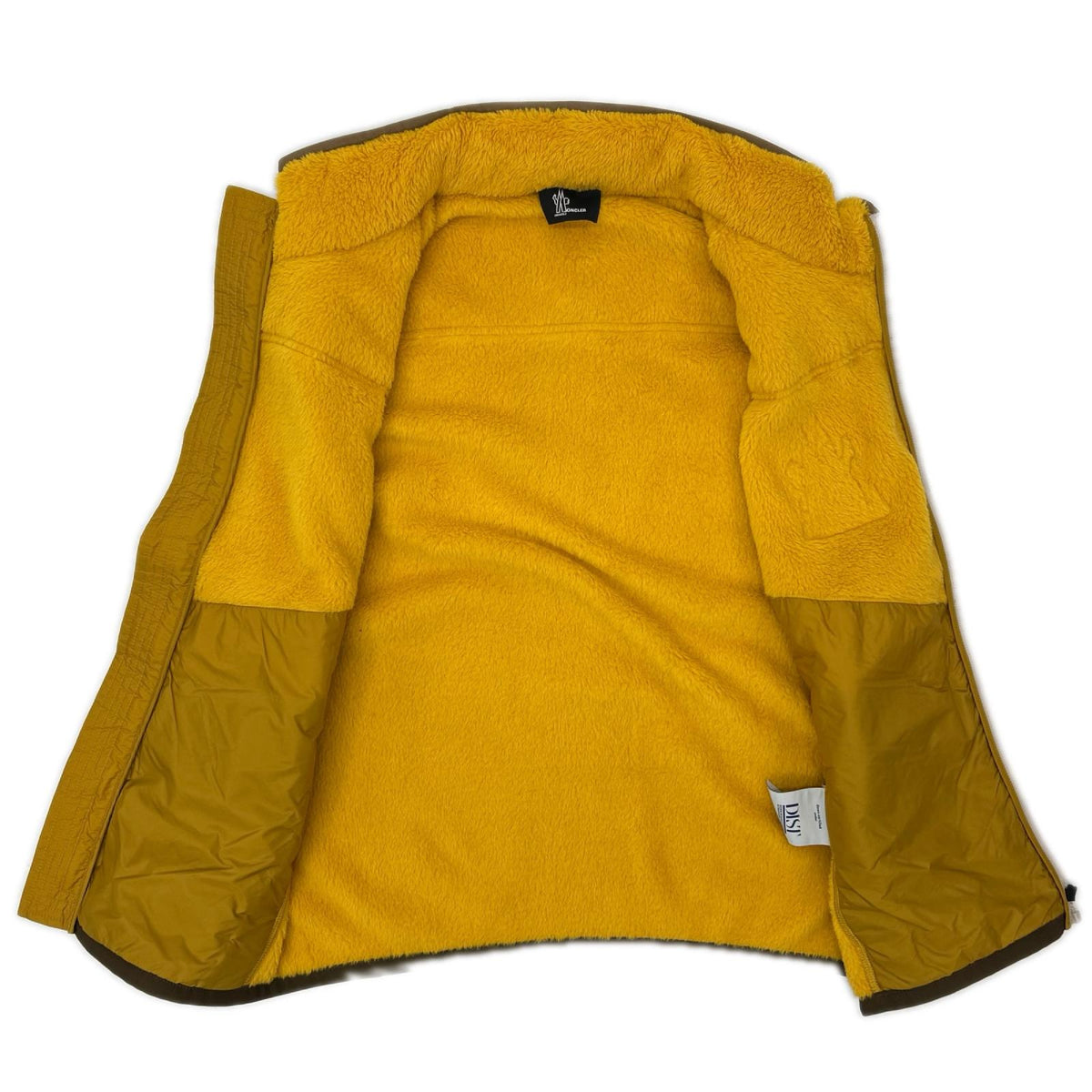 MONCLER モンクレール 【GRENOBLE】24AW イエロー マウンテンモチーフロゴ ポーラーテック フリースベスト/ジレ ベスト