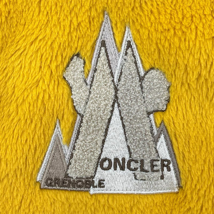 MONCLER モンクレール 【GRENOBLE】24AW イエロー マウンテンモチーフロゴ ポーラーテック フリースベスト/ジレ ベスト