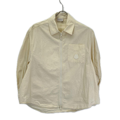 MONCLER モンクレール 23SS SHIRT アイボリー コットン ロゴワッペン ジップアップシャツジャケット ジャケット