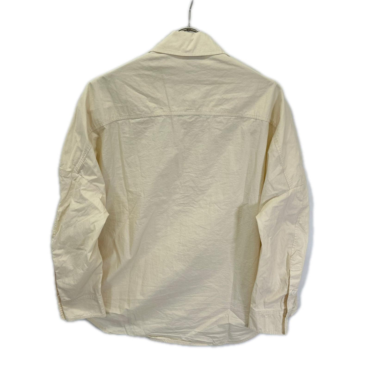 MONCLER モンクレール 23SS SHIRT アイボリー コットン ロゴワッペン ジップアップシャツジャケット ジャケット