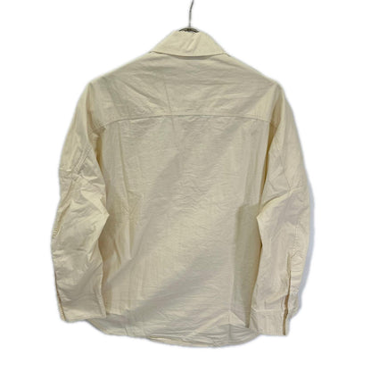 MONCLER モンクレール 23SS SHIRT アイボリー コットン ロゴワッペン ジップアップシャツジャケット ジャケット