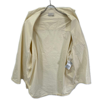 MONCLER モンクレール 23SS SHIRT アイボリー コットン ロゴワッペン ジップアップシャツジャケット ジャケット