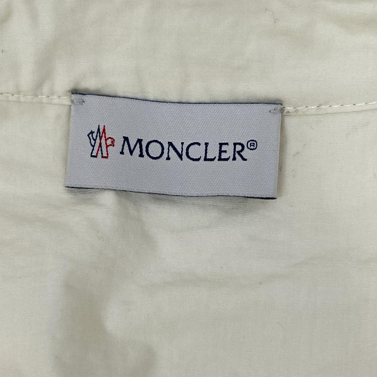 MONCLER モンクレール 23SS SHIRT アイボリー コットン ロゴワッペン ジップアップシャツジャケット ジャケット
