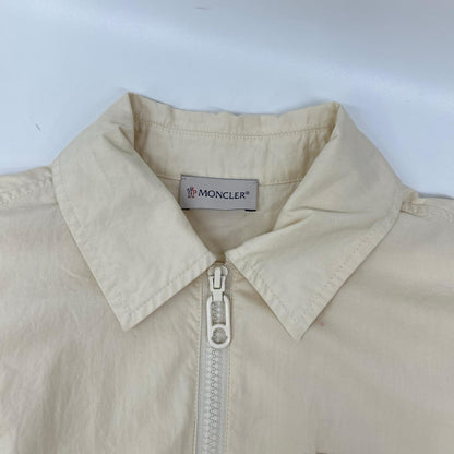 MONCLER モンクレール 23SS SHIRT アイボリー コットン ロゴワッペン ジップアップシャツジャケット ジャケット