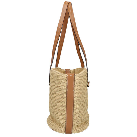 MONCLER モンクレール 23年製 J109B5D00009 M4231 HUBBA TOTE SMALL ドローストリングポーチ付 ラフィアファブリック 2WAY トートバッグ