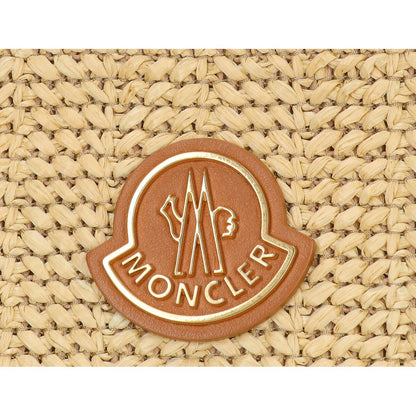 MONCLER モンクレール 23年製 J109B5D00009 M4231 HUBBA TOTE SMALL ドローストリングポーチ付 ラフィアファブリック 2WAY トートバッグ