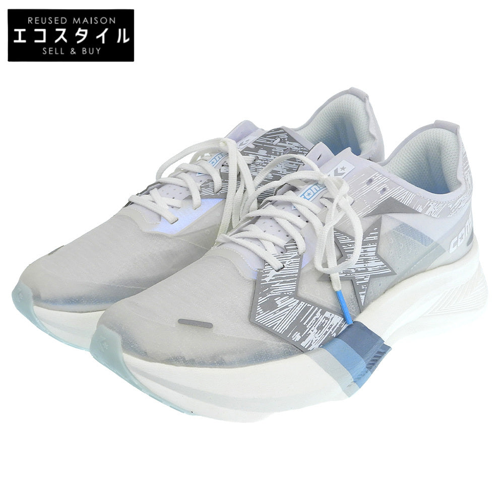 converse コンバース 新品同様 三津家貴也 CONS RUNREVOLVE/ランニングシューズ メンズ ホワイト×ブルー 27.5cm 33600011 シューズ
