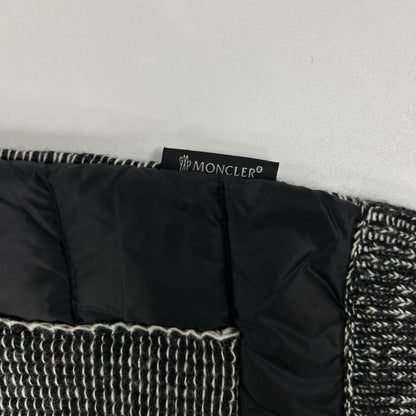 MONCLER モンクレール 420939463300 ブラック×グレー フリンジ ALLA COREANA ニット切り替え ジャケット ジャケット