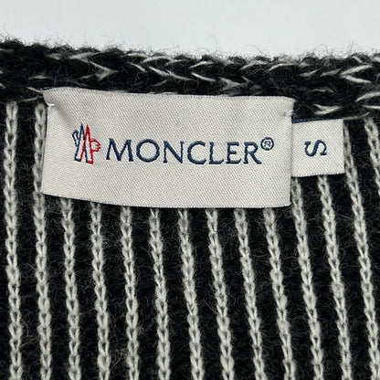 MONCLER モンクレール 420939463300 ブラック×グレー フリンジ ALLA COREANA ニット切り替え ジャケット ジャケット