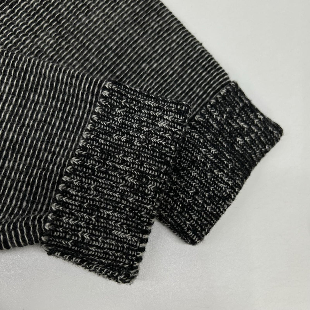 MONCLER モンクレール 420939463300 ブラック×グレー フリンジ ALLA COREANA ニット切り替え ジャケット ジャケット