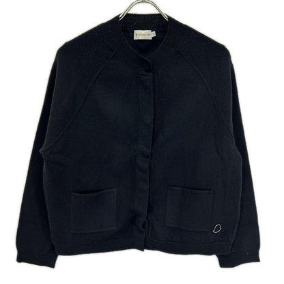 MONCLER モンクレール A20939471100 ブラック バージンウール スナップボタンカーディガン トップス