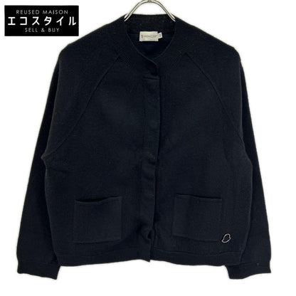 MONCLER モンクレール A20939471100 ブラック バージンウール スナップボタンカーディガン トップス