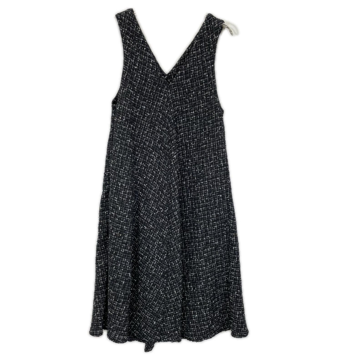 BEARDSLEY ビアズリー BEZ1032609A0004 ブラック コットン Vネック ツイードフレアーワンピース ワンピース