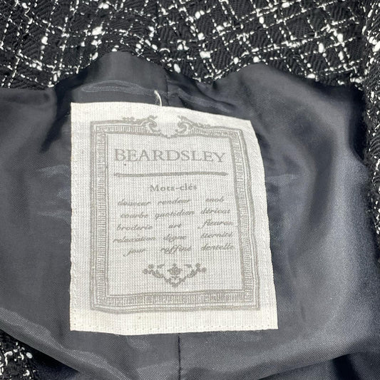 BEARDSLEY ビアズリー BEZ1032609A0004 ブラック コットン Vネック ツイードフレアーワンピース ワンピース