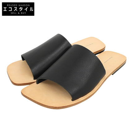 Hender Scheme エンダースキーマ 新品同様 カウレザー vachetta slide オールレザースライドサンダル レディース ブラック 3 ur-s-vac シューズ