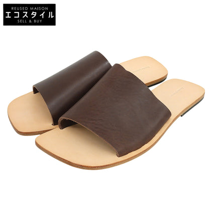 Hender Scheme エンダースキーマ 新品同様 カウレザー vachetta slide オールレザースライドサンダル メンズ ダークブラウン 5 ur-s-vac シューズ