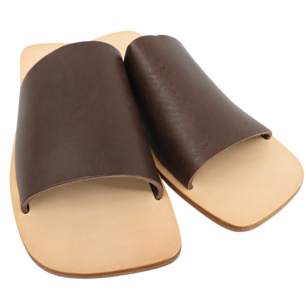 Hender Scheme エンダースキーマ 新品同様 カウレザー vachetta slide オールレザースライドサンダル メンズ ダークブラウン 5 ur-s-vac シューズ