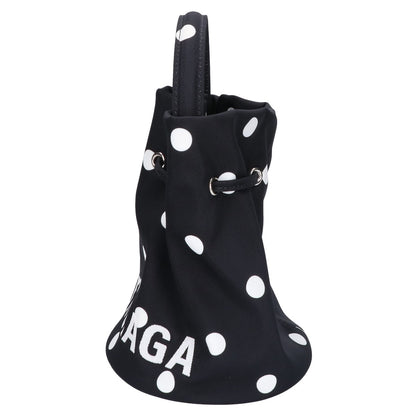 BALENCIAGA バレンシアガ 【美品】619458 WHEEL ウィール ドローストリング バケットXS ドット 2WAY ショルダーバッグ