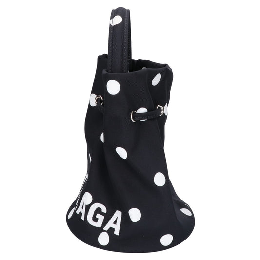 BALENCIAGA バレンシアガ 【美品】619458 WHEEL ウィール ドローストリング バケットXS ドット 2WAY ショルダーバッグ
