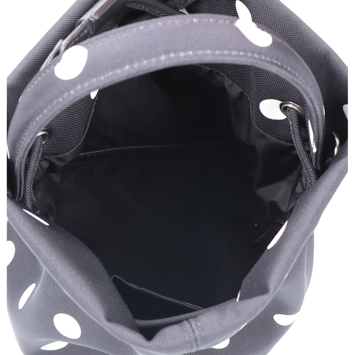 BALENCIAGA バレンシアガ 【美品】619458 WHEEL ウィール ドローストリング バケットXS ドット 2WAY ショルダーバッグ