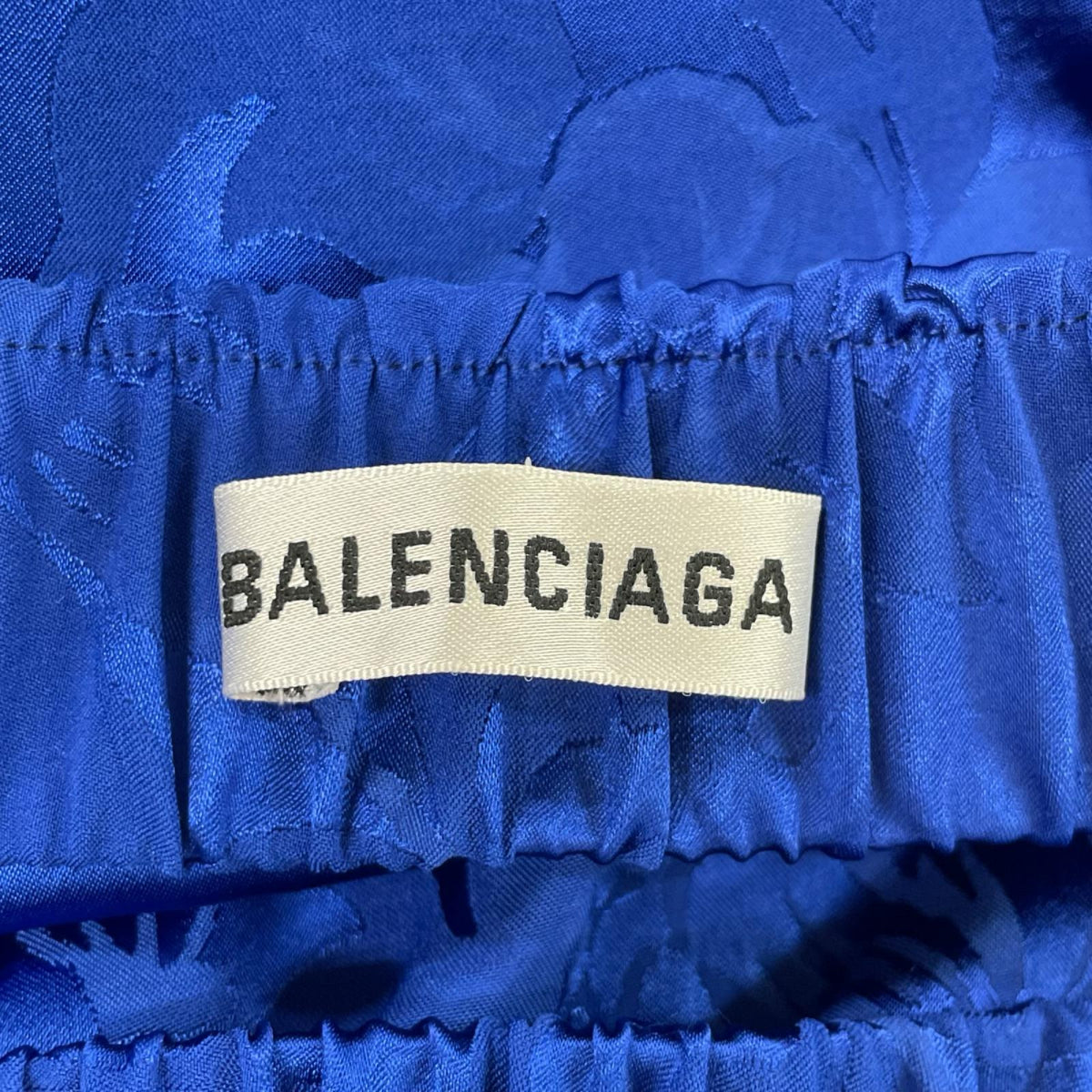 BALENCIAGA バレンシアガ 625534 20年製 ブルー フラワー柄 アシンメトリーロングスカート スカート