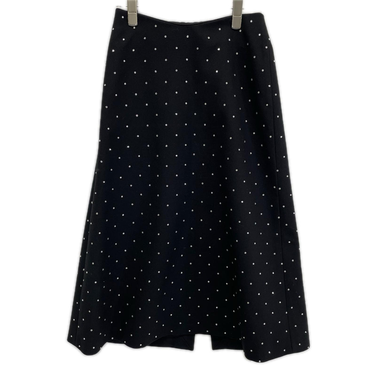 BALENCIAGA バレンシアガ 596427 19年製 ブラック ラインストーン Aラインフレアスカート スカート