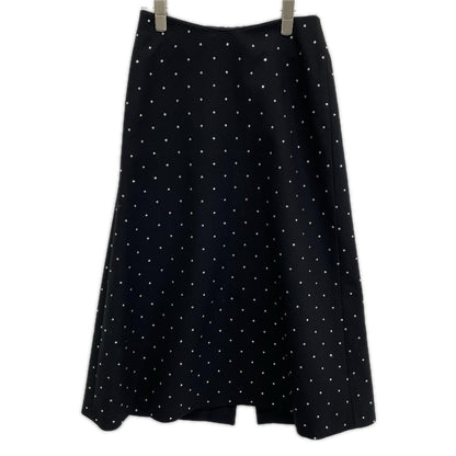 BALENCIAGA バレンシアガ 596427 19年製 ブラック ラインストーン Aラインフレアスカート スカート