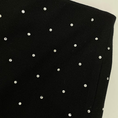 BALENCIAGA バレンシアガ 596427 19年製 ブラック ラインストーン Aラインフレアスカート スカート