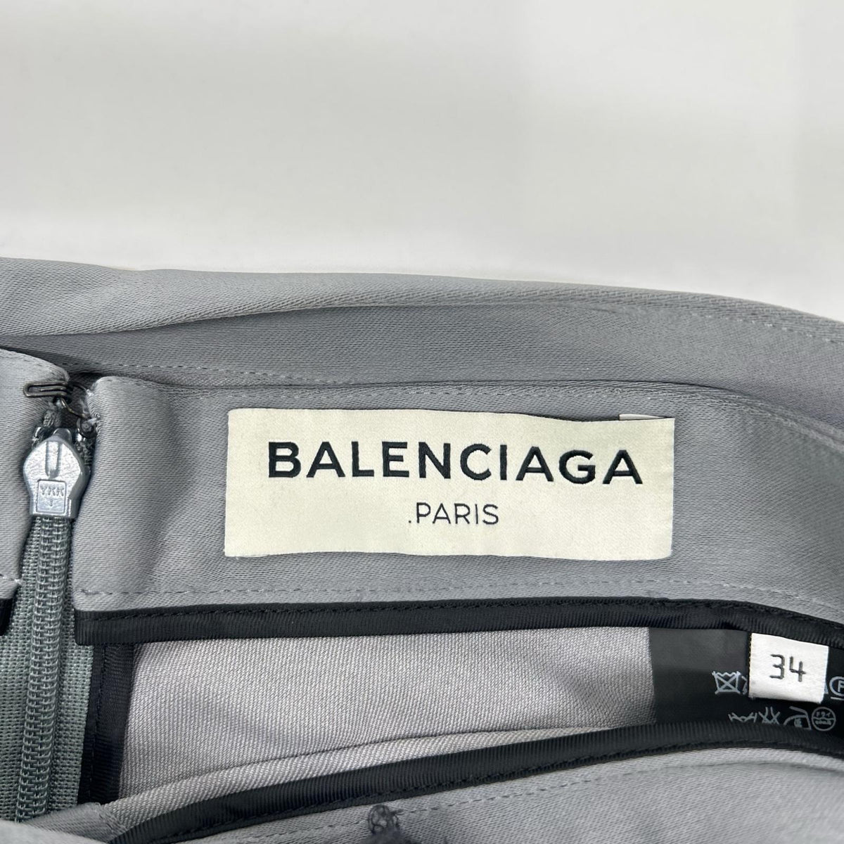 BALENCIAGA バレンシアガ 457586 16年製 グレー サイドベルト ラップスカート スカート