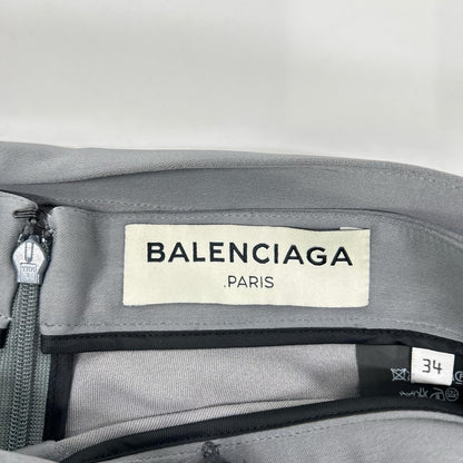 BALENCIAGA バレンシアガ 457586 16年製 グレー サイドベルト ラップスカート スカート