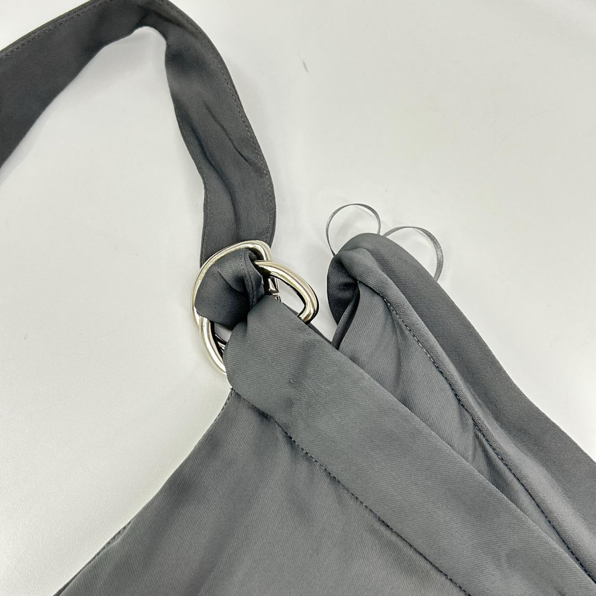 BALENCIAGA バレンシアガ 457586 16年製 グレー サイドベルト ラップスカート スカート