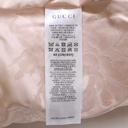 GUCCI グッチ 美品 国内正規 RAVE LIKE YOU ARE FIVE 637810 フラワーコサージュ シアリング ボアファーコート コート