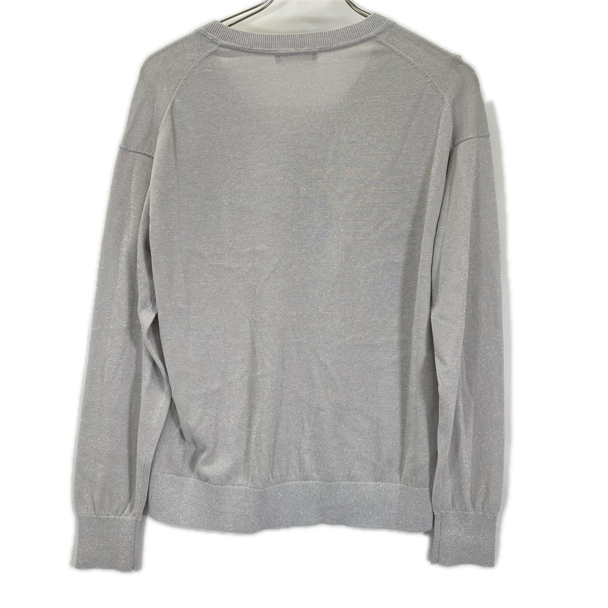 theory luxe セオリーリュクス 25SS グレー Vネック ラメニットトップス トップス