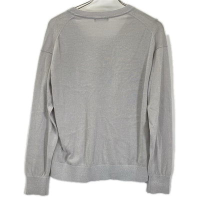 theory luxe セオリーリュクス 25SS グレー Vネック ラメニットトップス トップス