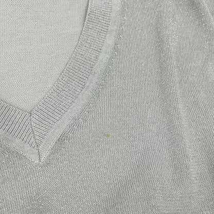 theory luxe セオリーリュクス 25SS グレー Vネック ラメニットトップス トップス
