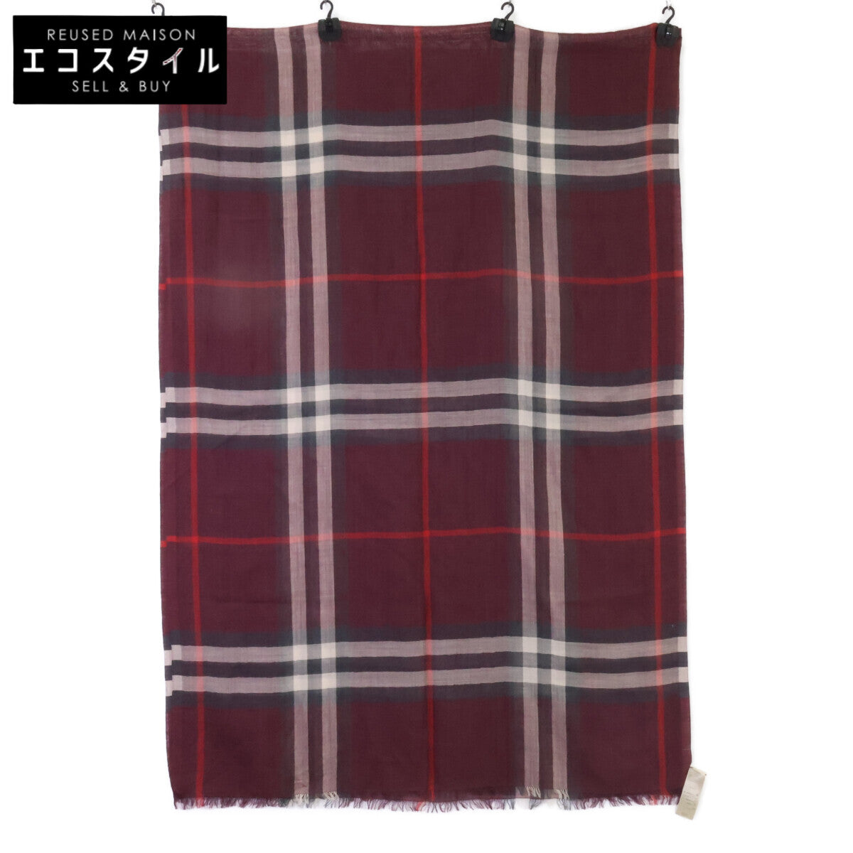 BURBERRY バーバリー 【美品】チェック柄 シルク/ウール ストール
