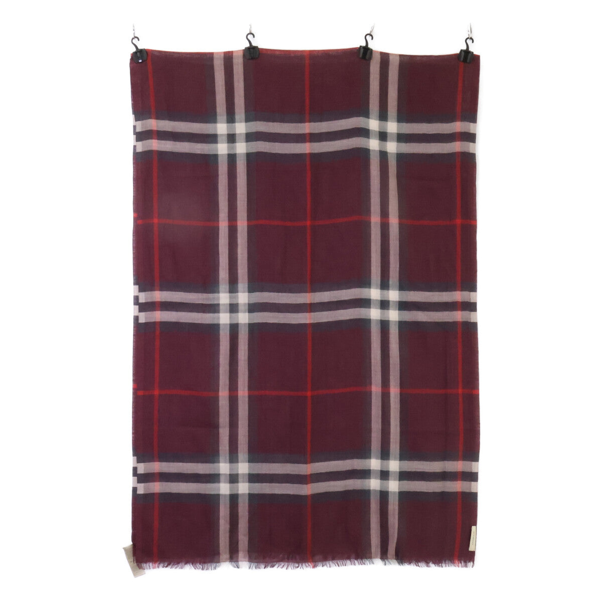 BURBERRY バーバリー 【美品】チェック柄 シルク/ウール ストール