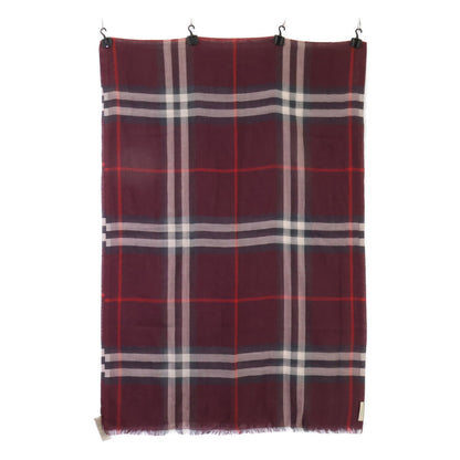 BURBERRY バーバリー 【美品】チェック柄 シルク/ウール ストール