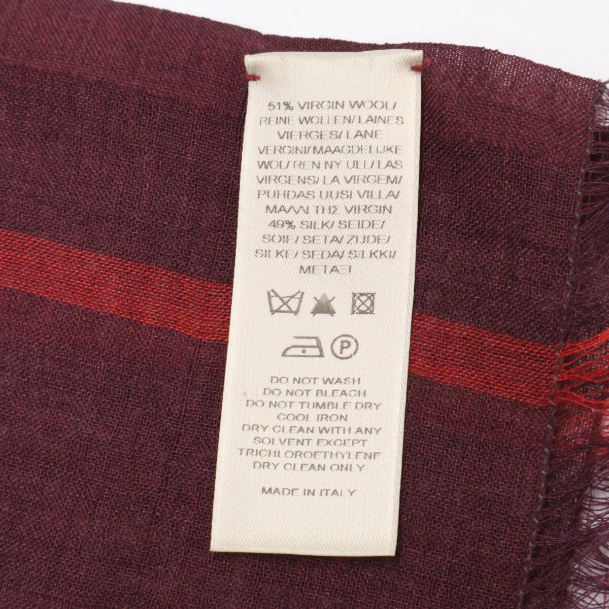 BURBERRY バーバリー 【美品】チェック柄 シルク/ウール ストール
