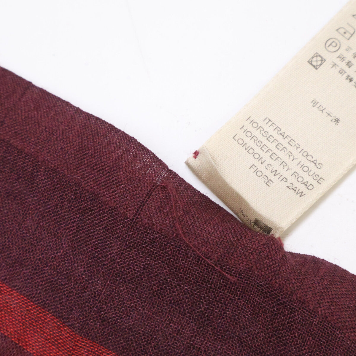 BURBERRY バーバリー 【美品】チェック柄 シルク/ウール ストール