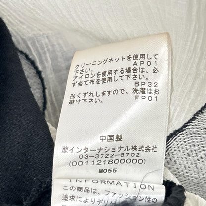 m mefu メフウ（芽風） 09124052 ブラック ドットレイヤード モックネックチュニック ワンピース