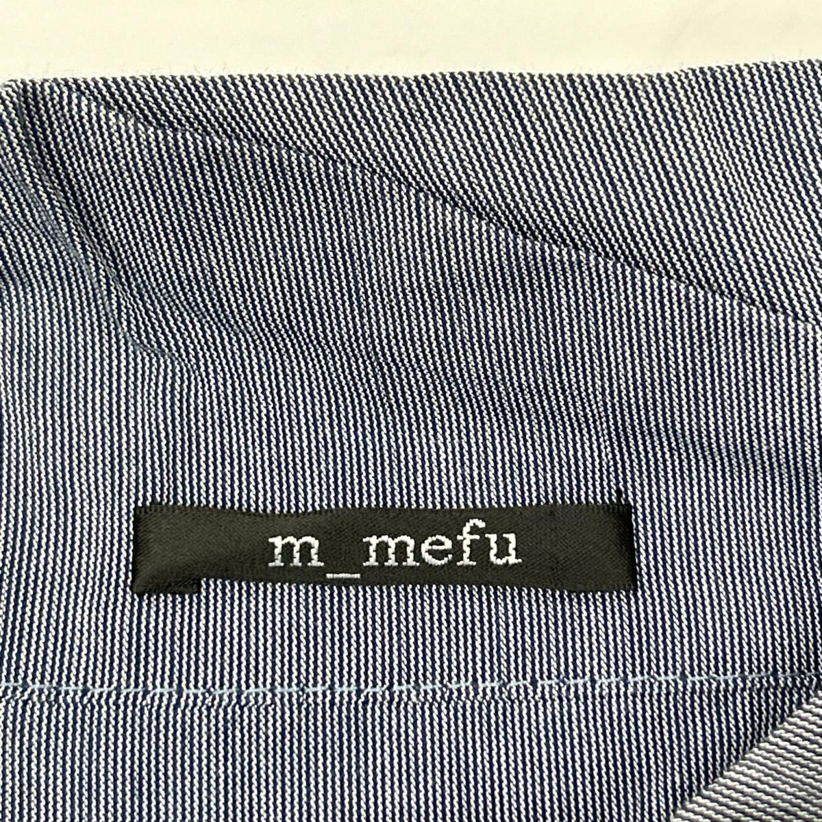 m mefu メフウ（芽風） 07124126 ブルー ワイドネックショートスリーブチュニック ワンピース ワンピース