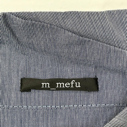 m mefu メフウ（芽風） 07124126 ブルー ワイドネックショートスリーブチュニック ワンピース ワンピース