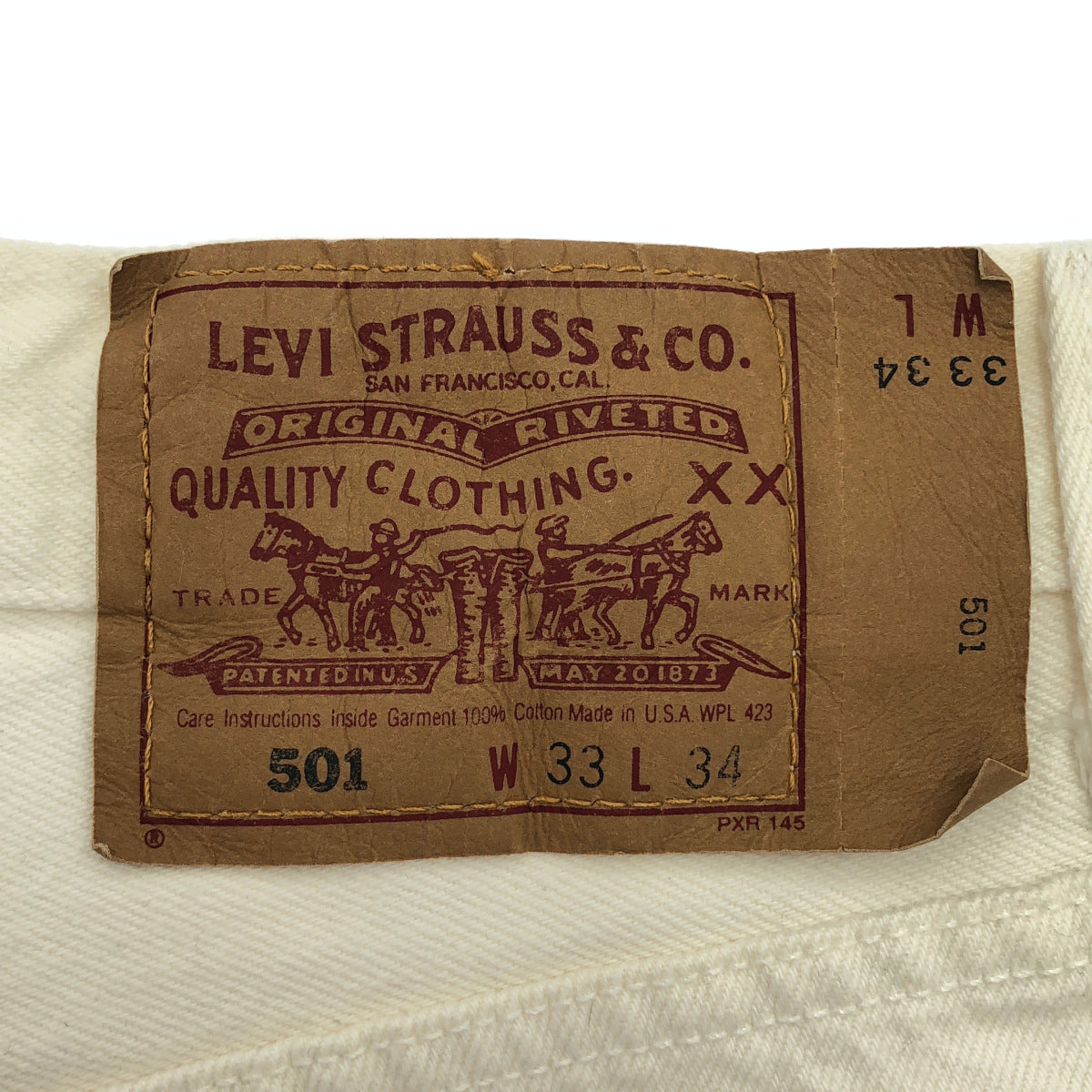 LEVI'S リーバイス 90's USA製 ホワイト 501 デニムパンツ ボトムス