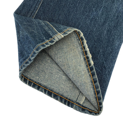 HTC エイチティーシー 【Denim Doctors】インディゴ リーバイスボディ スタッズ リメイクフレアデニムパンツ ボトムス