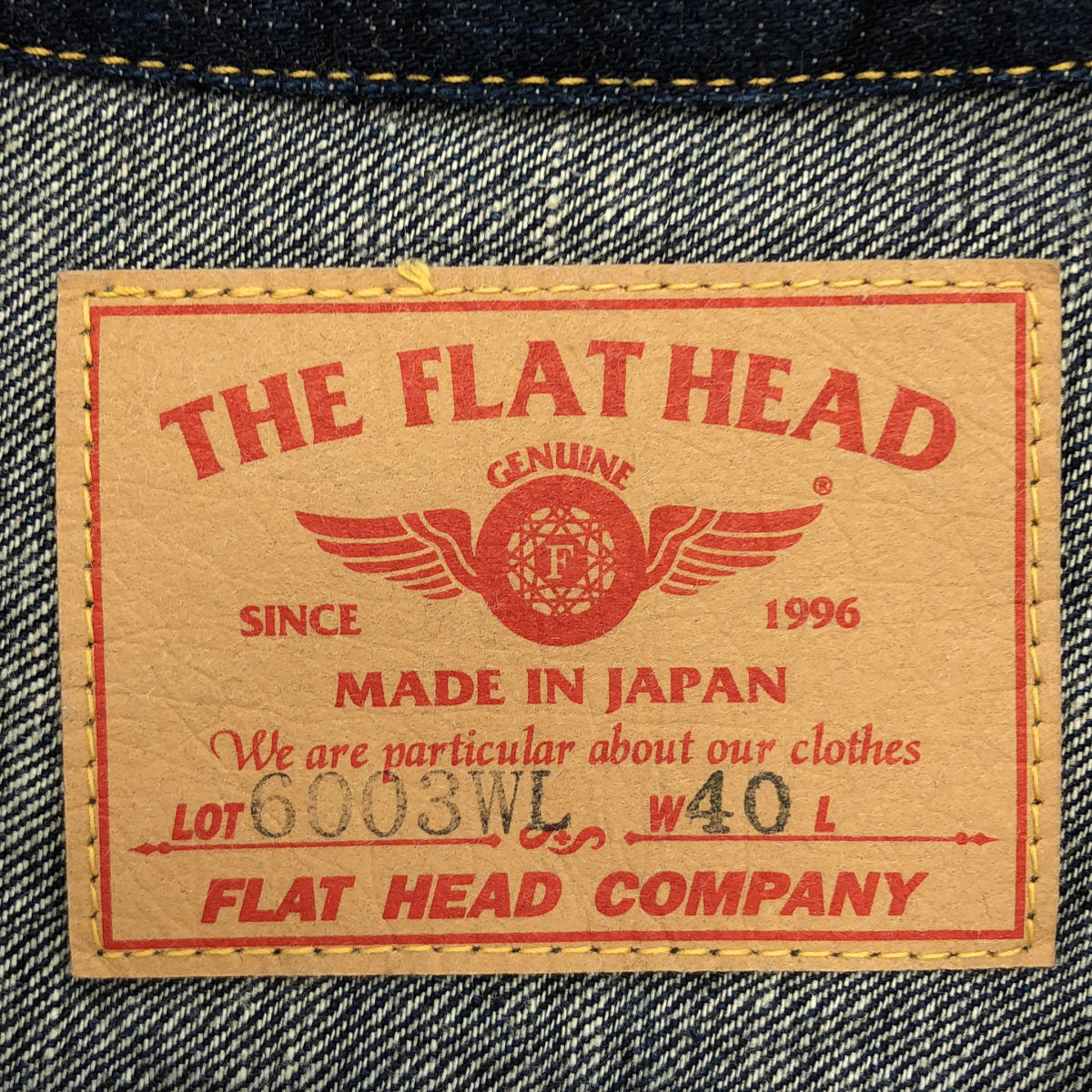 THE FLAT HEAD ザ フラットヘッド 6003WL インディゴ トラッカーデニムジャケット トップス