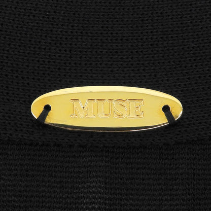 MUSE ミューズ シアーコットン Vスリット プルオーバー ベスト レディース 黒 ブラック 25年製 ベスト