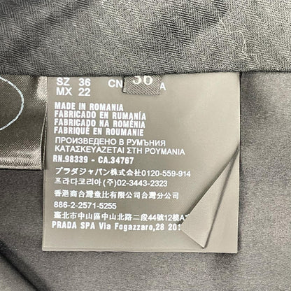 PRADA プラダ DNA528 S111 ブラック ポリエステル センタープレス テーパードスラックス ボトムス