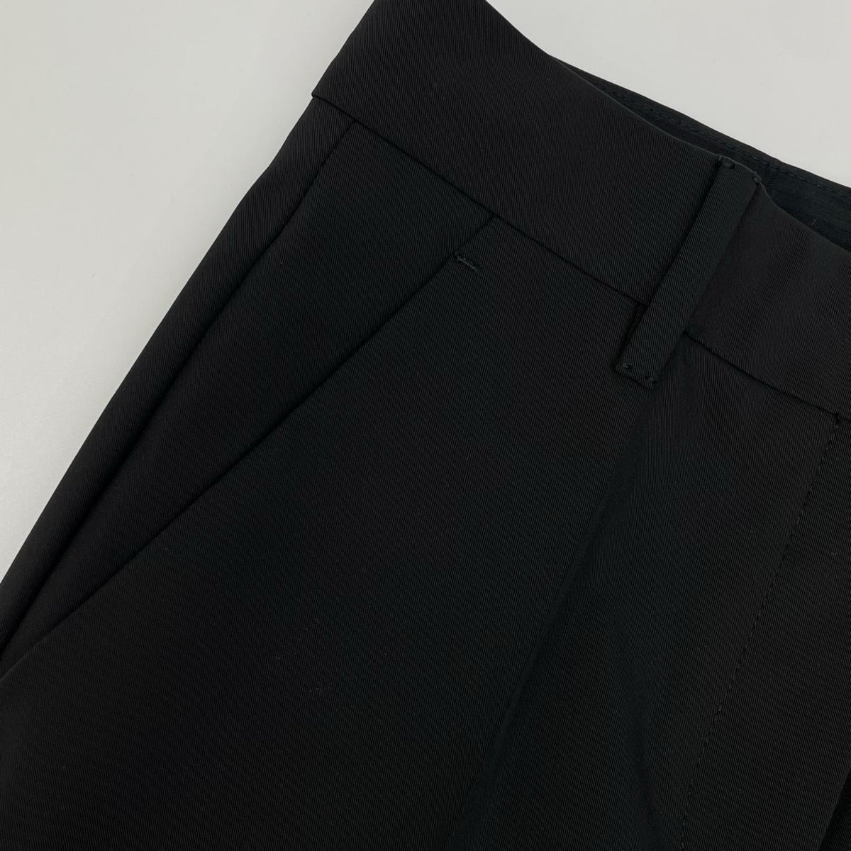 PRADA プラダ DNA528 S111 ブラック ポリエステル センタープレス テーパードスラックス ボトムス